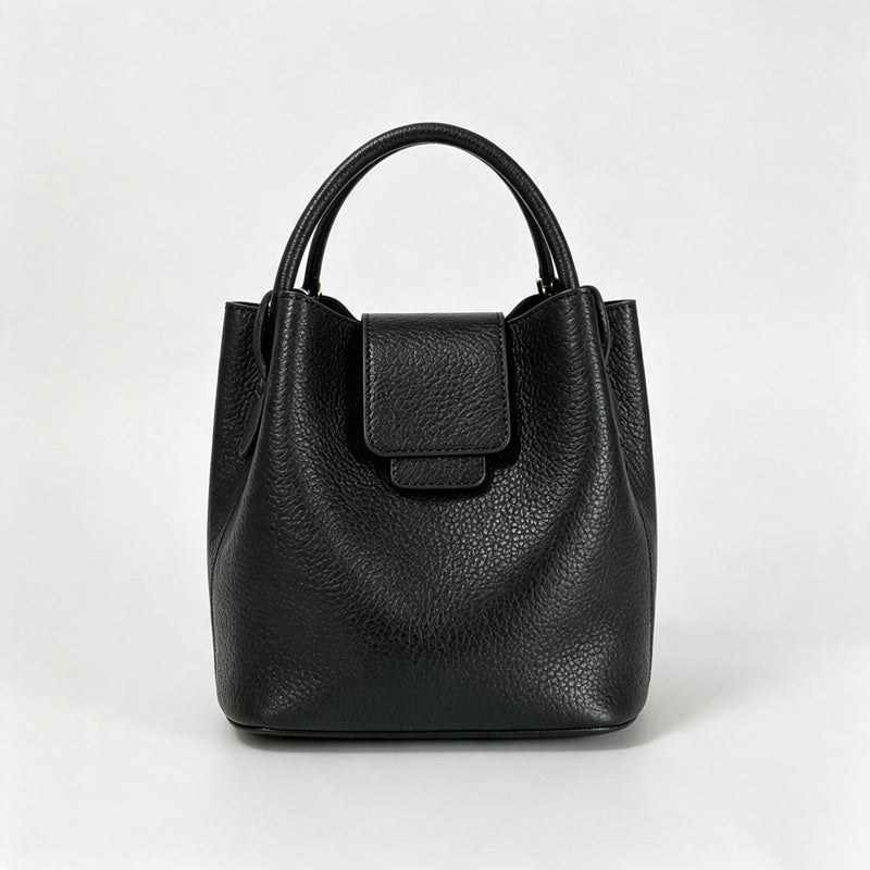 Flip Cover Handle Bucket Bag
