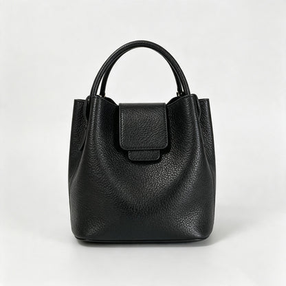 Flip Cover Handle Bucket Bag