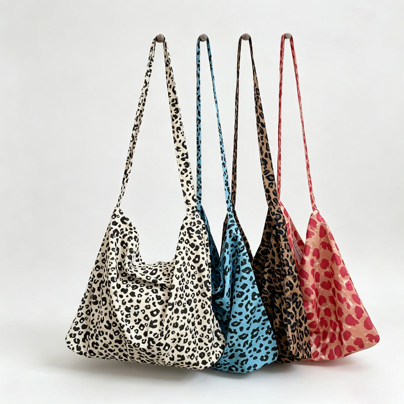 Leopard Print Large Shoulder Bag