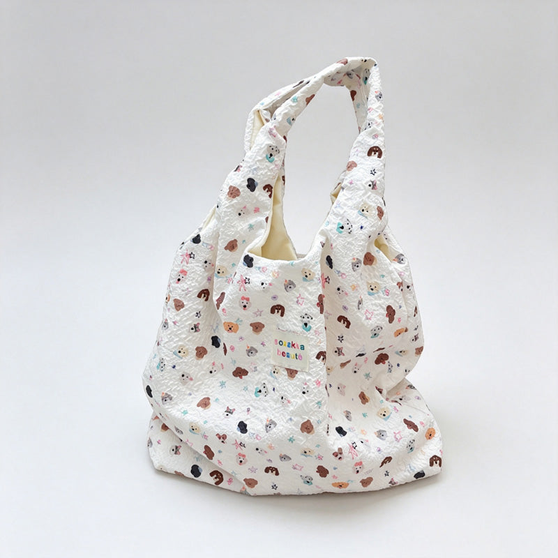 Animal Print Shoulder Tote Bag