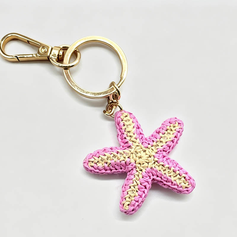 Refined Summer Starfish Woven Daily Fashion Accessory Keychain