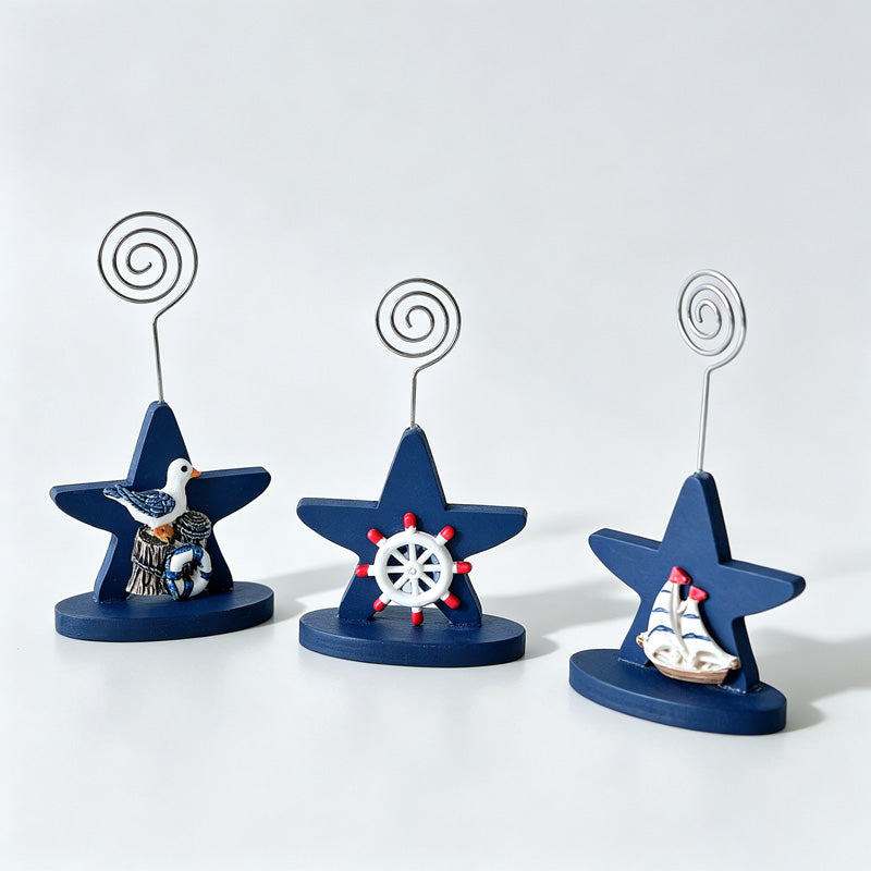 Star Wooden Photo Memo Holder