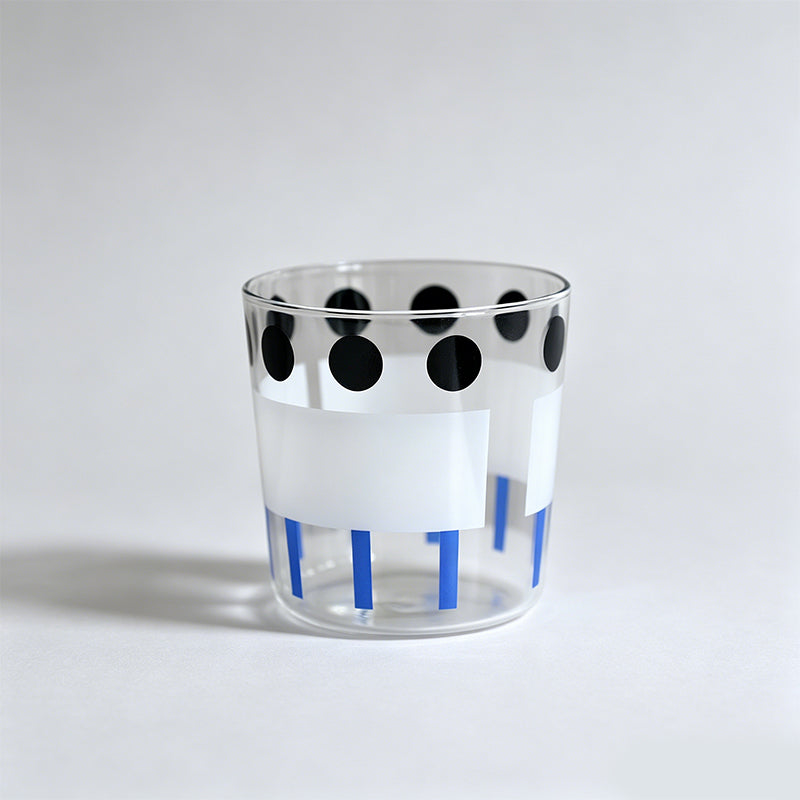 Retro Polka Dot & Stripe Painted Cup