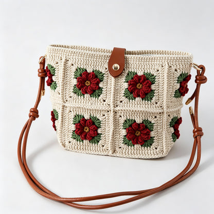 Daisy Crochet Crossbody Bag