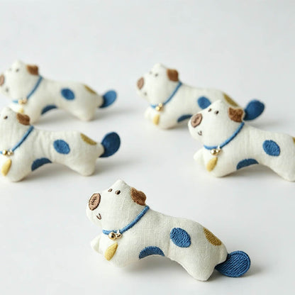Playful Plush Running Puppy Brooch