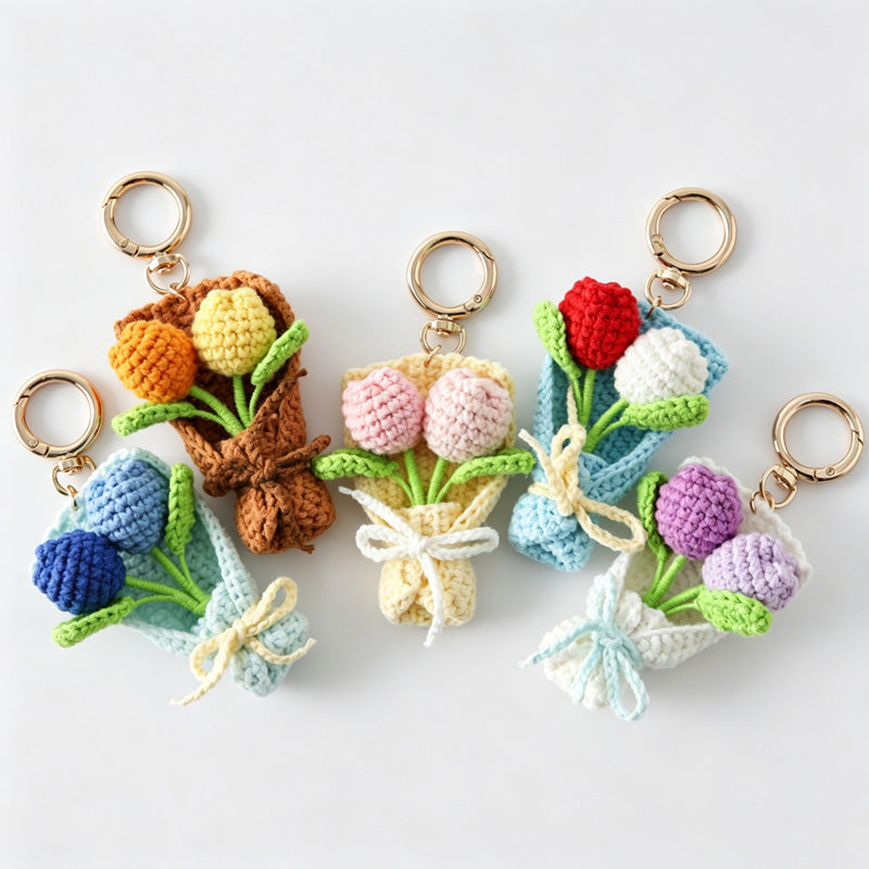 Tulip Bouquet Keychain