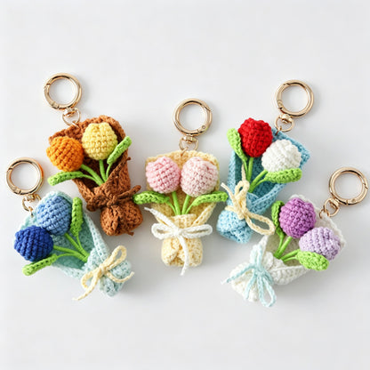 Tulip Bouquet Keychain