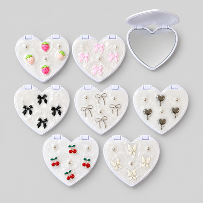 Heart Shape Mirror Phone Charms