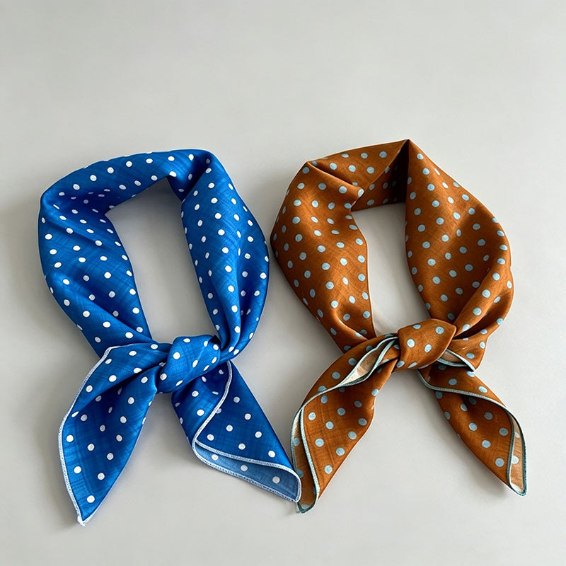 Polka Dots Print Square Neck Scarf