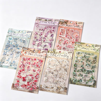 PET Floral Frame Stickers
