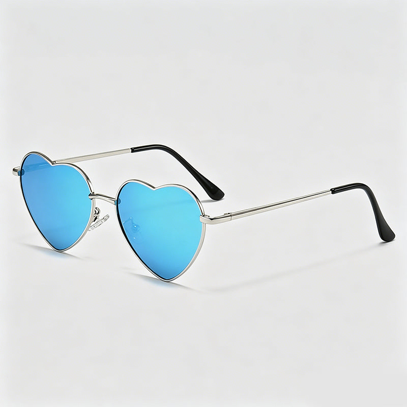 Heart Shaped Metal Frame Sunglasses