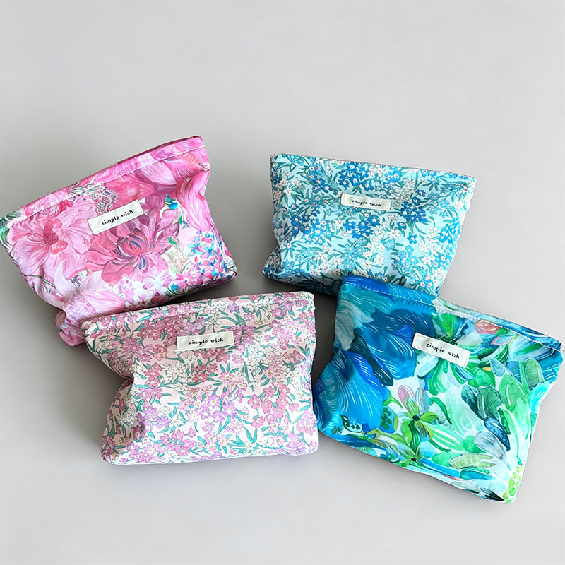Liberty Floral Print Cotton Makeup Pouch