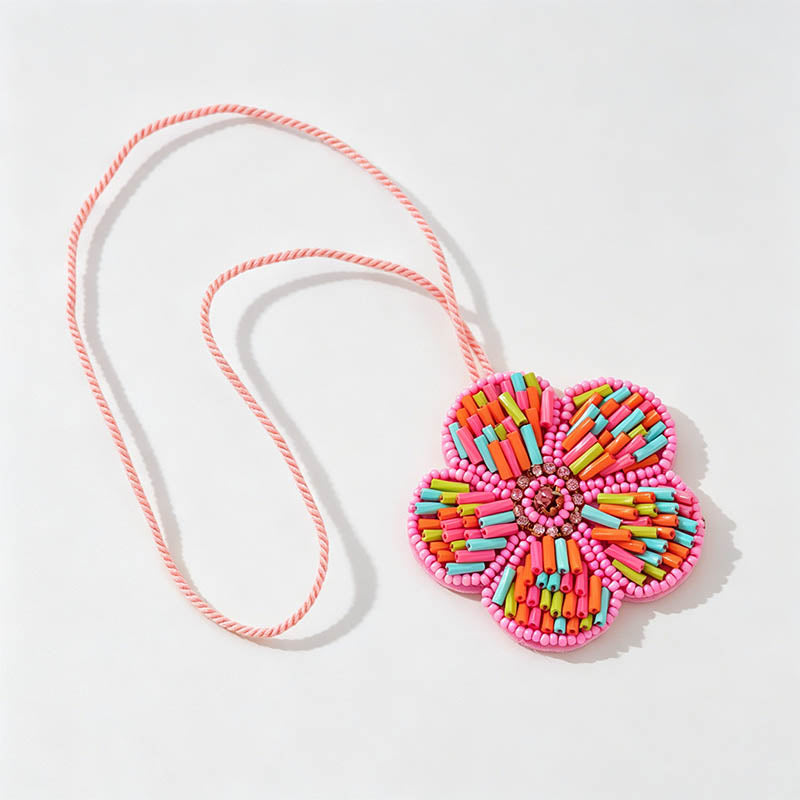 Beaded Flower Bag Charm - Shopdayla Wholesale - #7650