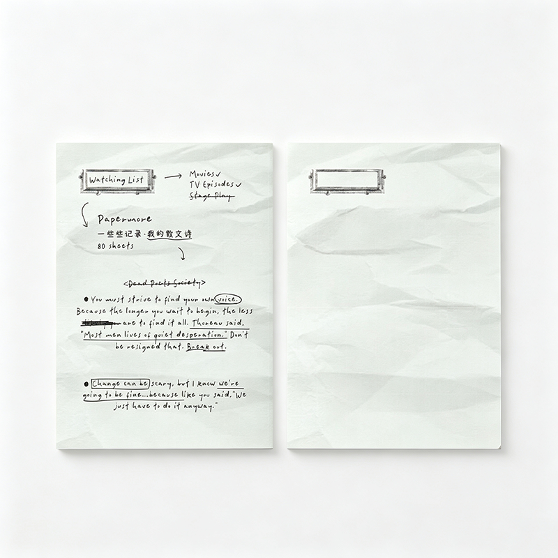 Decorative Non‑Sticky Memo Pad