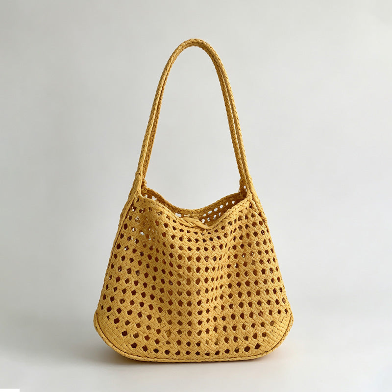 Woven Cutout Shoulder Bag