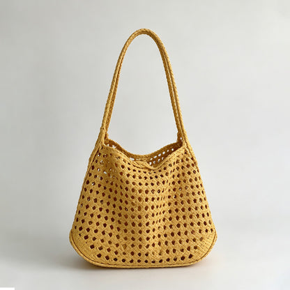 Woven Cutout Shoulder Bag