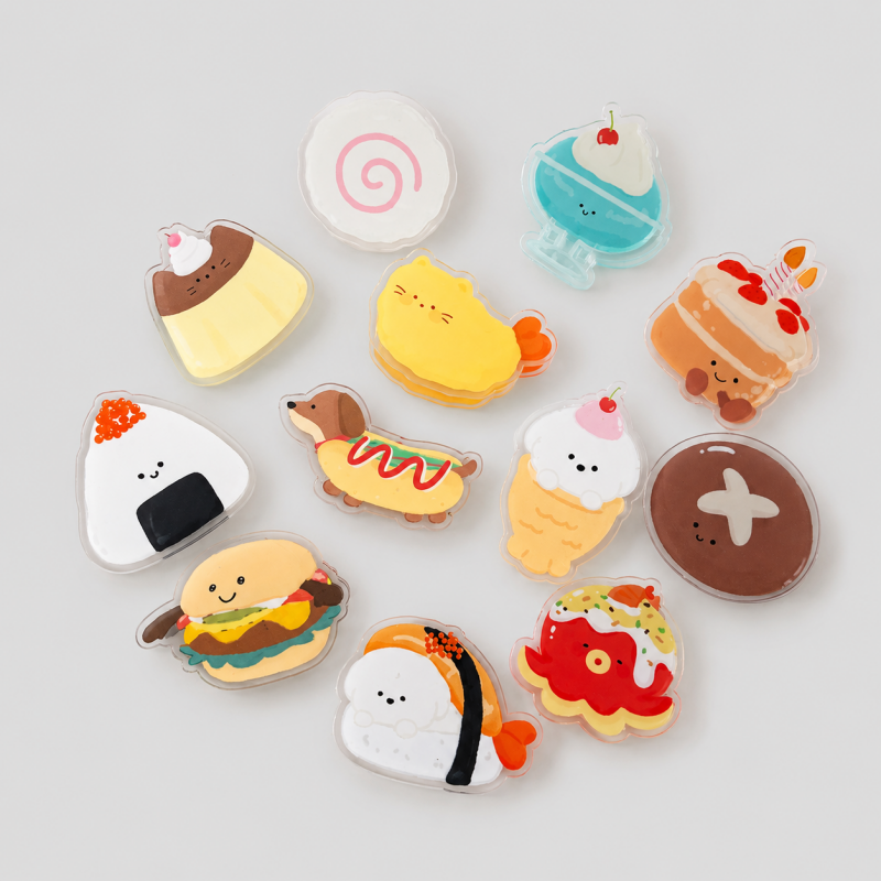 Food Pattern Transparent Paper Clip