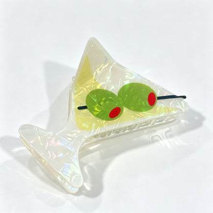 Cocktail Glass Claw Clip