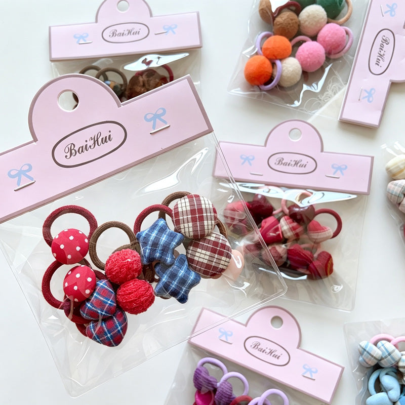 Plush Ball Elastic Hair Ties