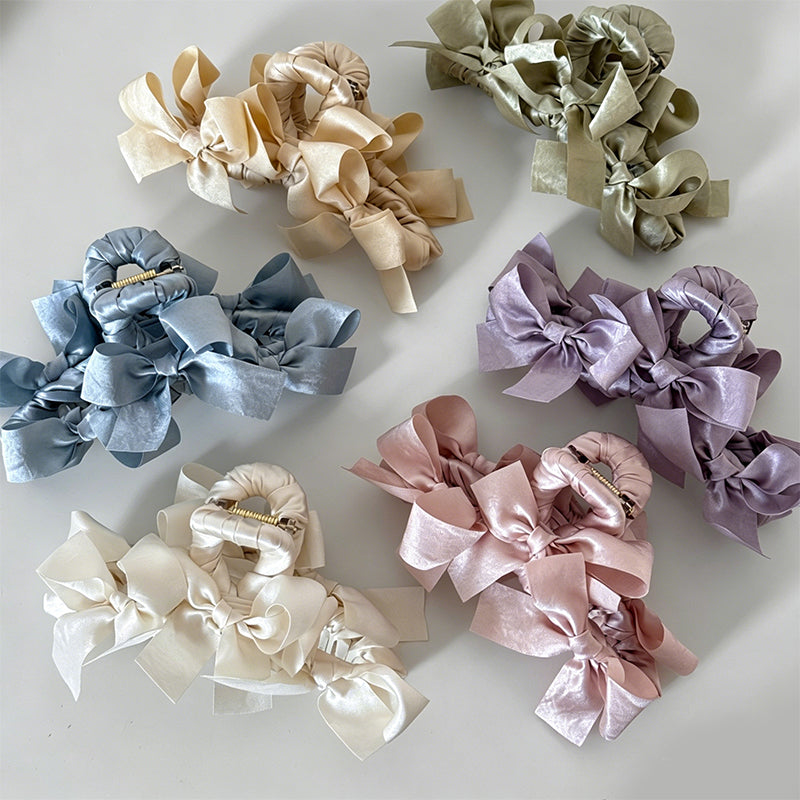 Elegant Satin Bow Large Hair S - Shopdayla Wholesale - #7074