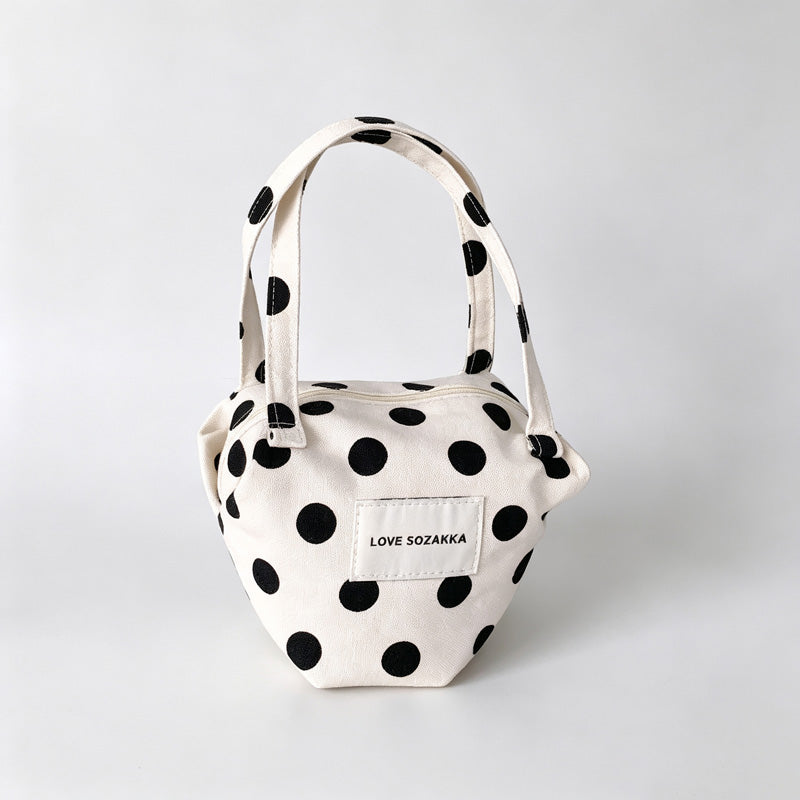 Pattern Canvas Mini Handle Bag