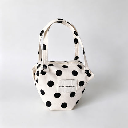 Pattern Canvas Mini Handle Bag