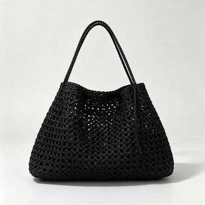 Cutout Trapeze Shoulder Tote
