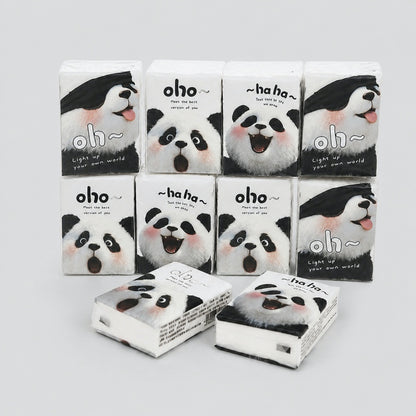 Panda Printed Pocket Tissues Set