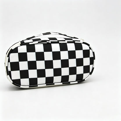 Checkerboard Print Pencil Pouch