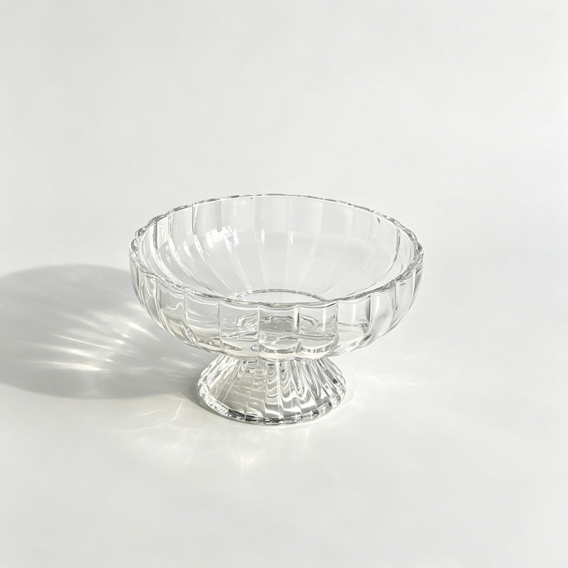 Footed Glass Dessert Bowl