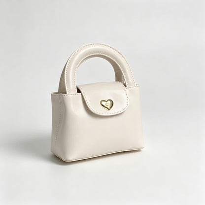 Heart Lock Top Handle Bag
