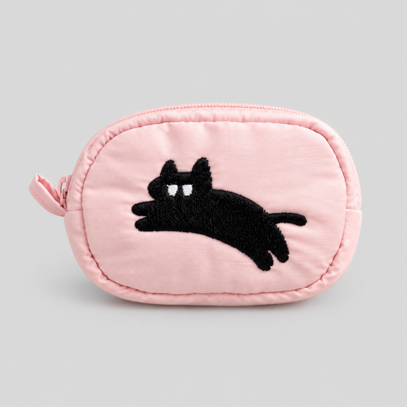 Cat Print Mini Coin Zipper Pouch