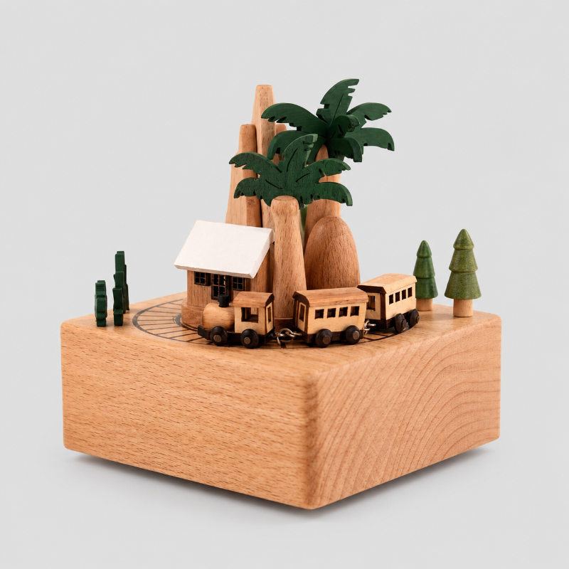 Wooden Roller Coaster Musical Box