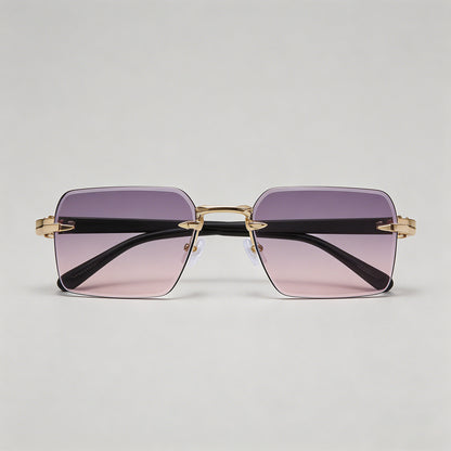 Metal Rimless Square Sunglasse - Shopdayla Wholesale - #6594