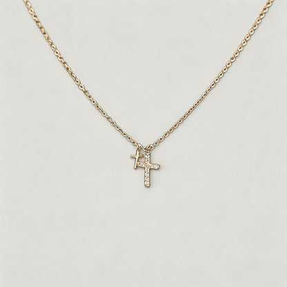 Double Cross Pendant Necklace - Shopdayla Wholesale - #2594