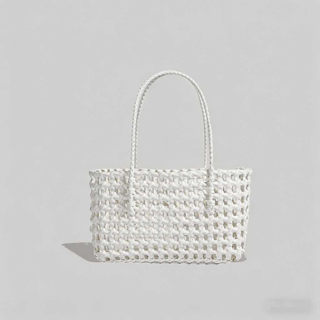 Solid Color Woven Hollow Tote - Shopdayla Wholesale - #9186