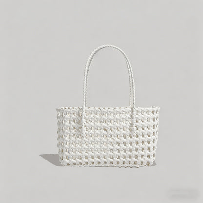 Solid Color Woven Hollow Tote - Shopdayla Wholesale - #9186