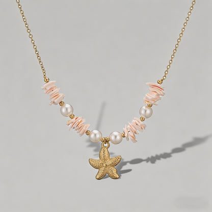 Beach Shell Pearl Stainless St - Shopdayla Wholesale - #3810