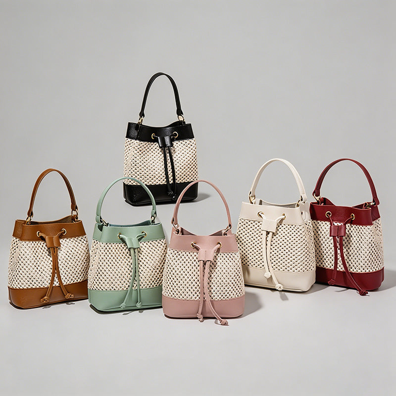 Woven Mini Bucket Bag - Shopdayla Wholesale - #3890