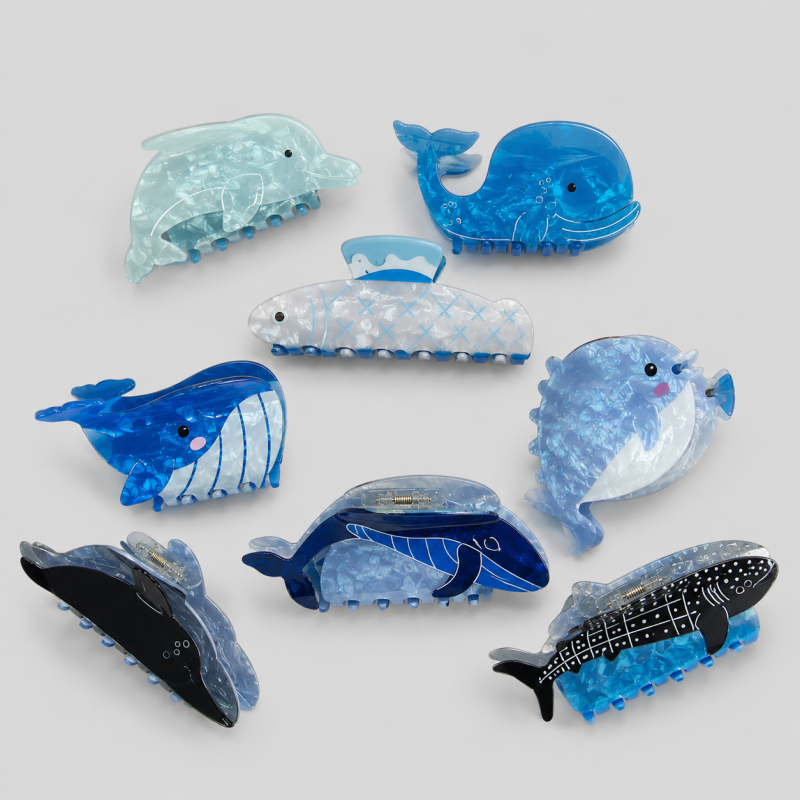 Personalized Ocean Animal Series Unique Whale Hair Claw