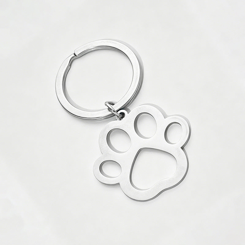 Cute Hollow Paw Print Keychain - Shopdayla Wholesale - #5698