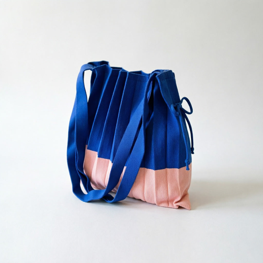 Pleated Knit Drawstring Bucket - Shopdayla Wholesale - #8450