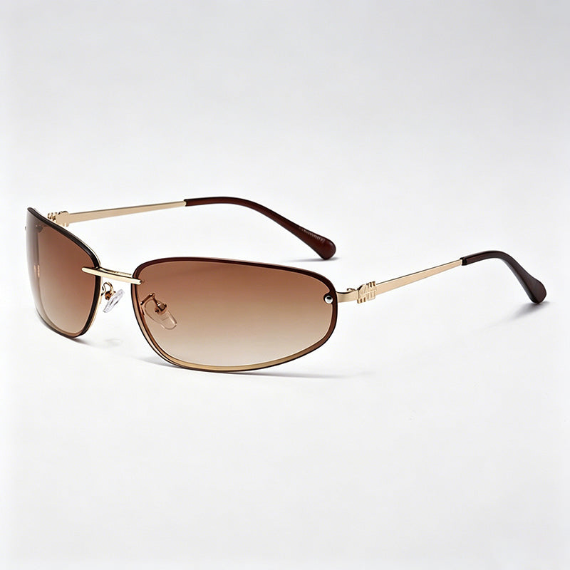 Oval Rimless Sunglasses - Shopdayla Wholesale - #1330