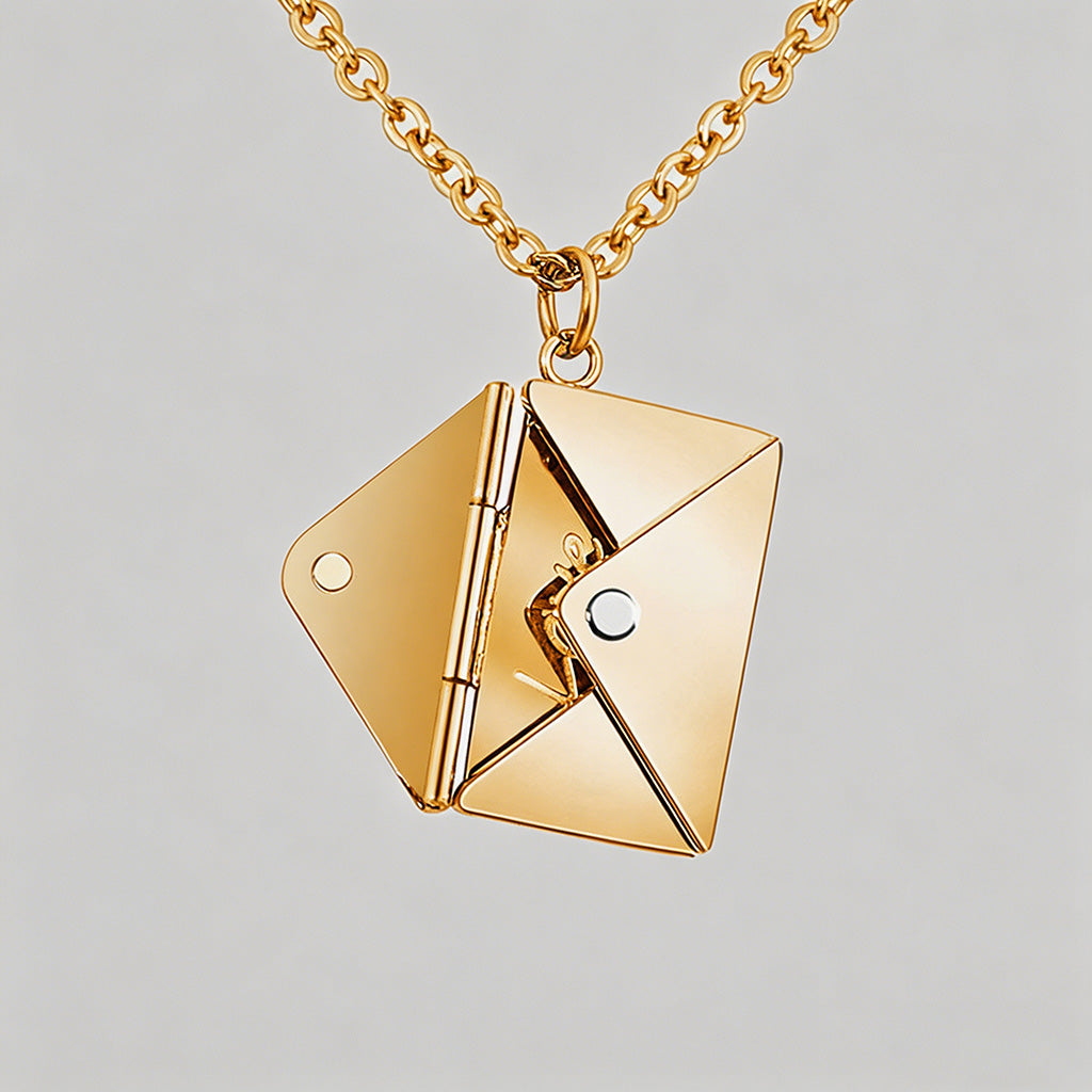 Love You Envelope Locket Penda - Shopdayla Wholesale - #2274