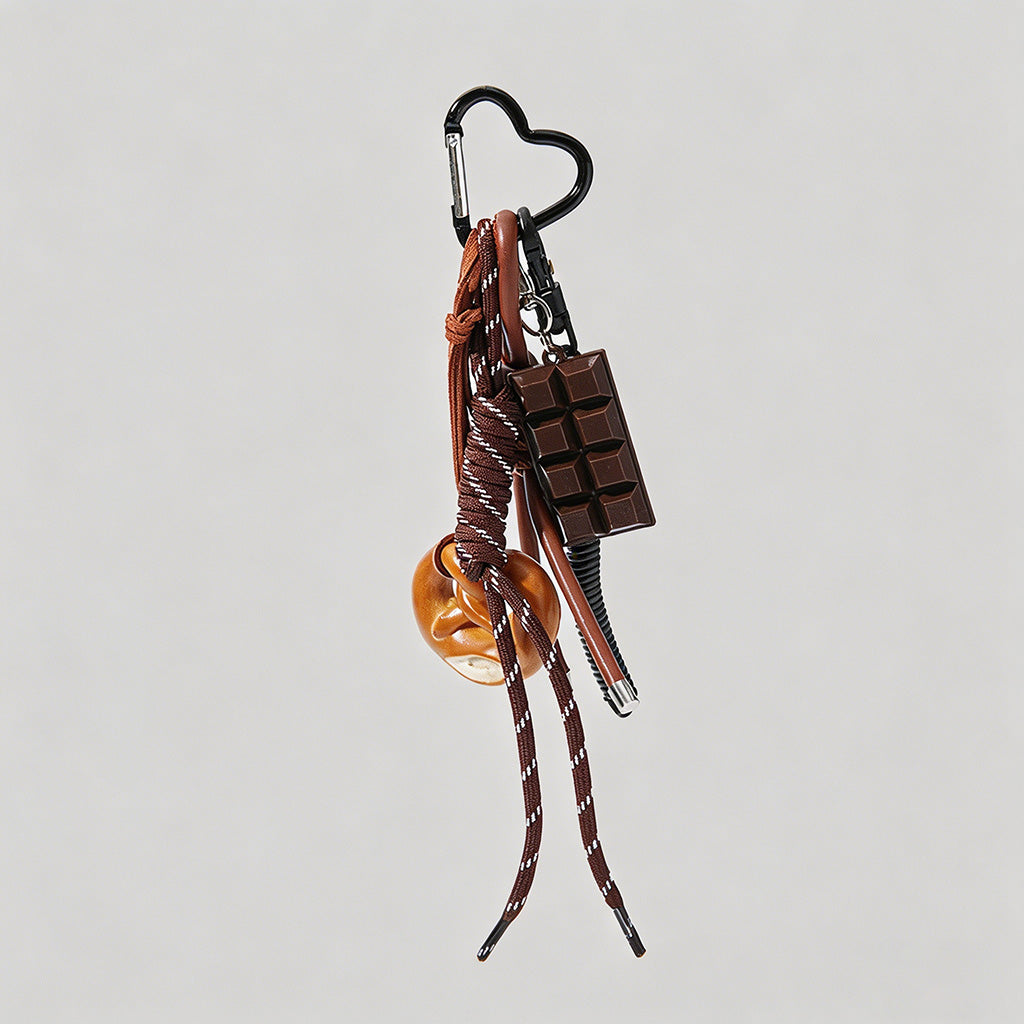 Chocolate & Pretzel Bag Charm