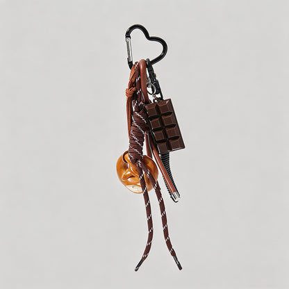 Chocolate & Pretzel Bag Charm - Shopdayla Wholesale - #8914