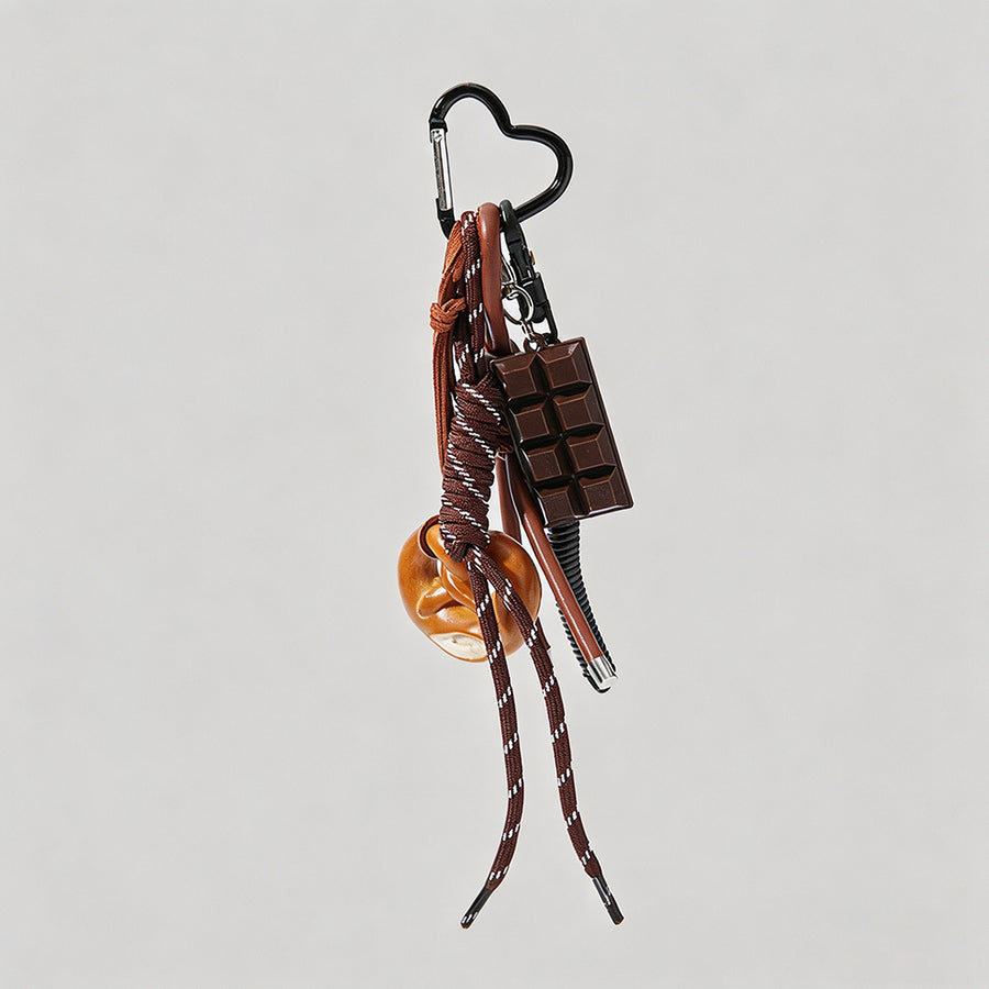 Chocolate & Pretzel Bag Charm - Shopdayla Wholesale - #8914