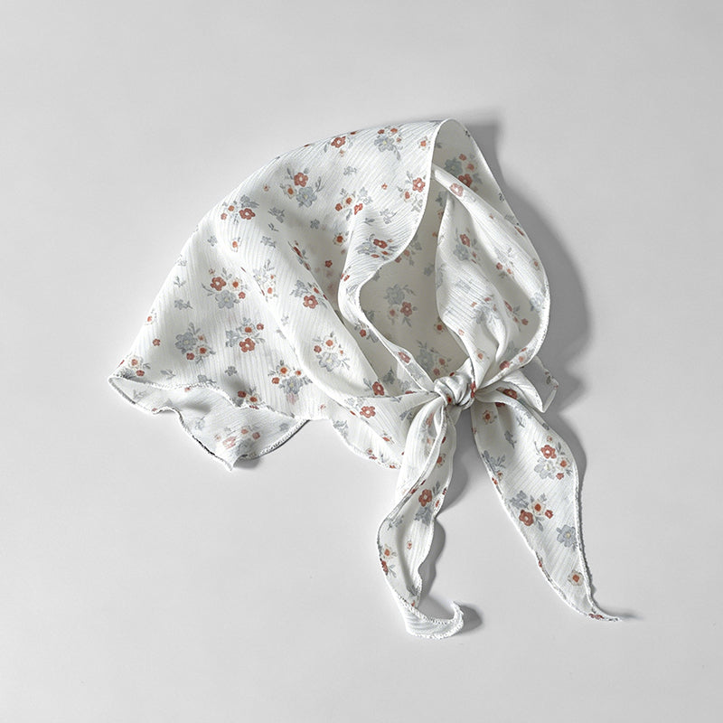 Simple Floral Chiffon Triangle - Shopdayla Wholesale - #7922