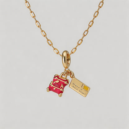 Enamel Travel Charm Lip Chain - Shopdayla Wholesale - #9330