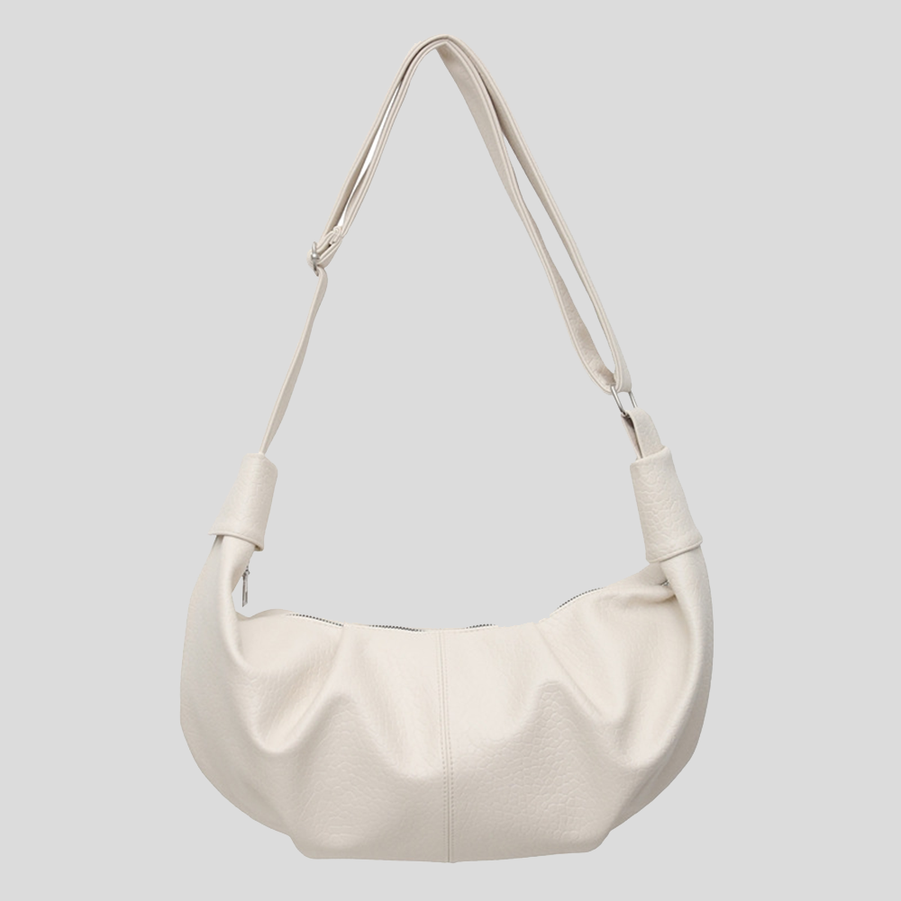 Soft Leather Crescent Hobo Bag - Shopdayla Wholesale - #1122